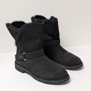 UGG Syden Winter Boots, Black Suede, Women's 8